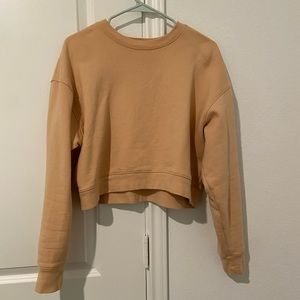 Girlfriend Collective crop crew neck sweatshirt in “Canyon” LIKE NEW